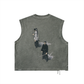 Distressed Grommet Eyelet Tank Top